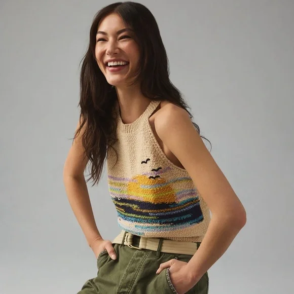 Pilcro Graphic Sweater Tank - Picture 1 of 8